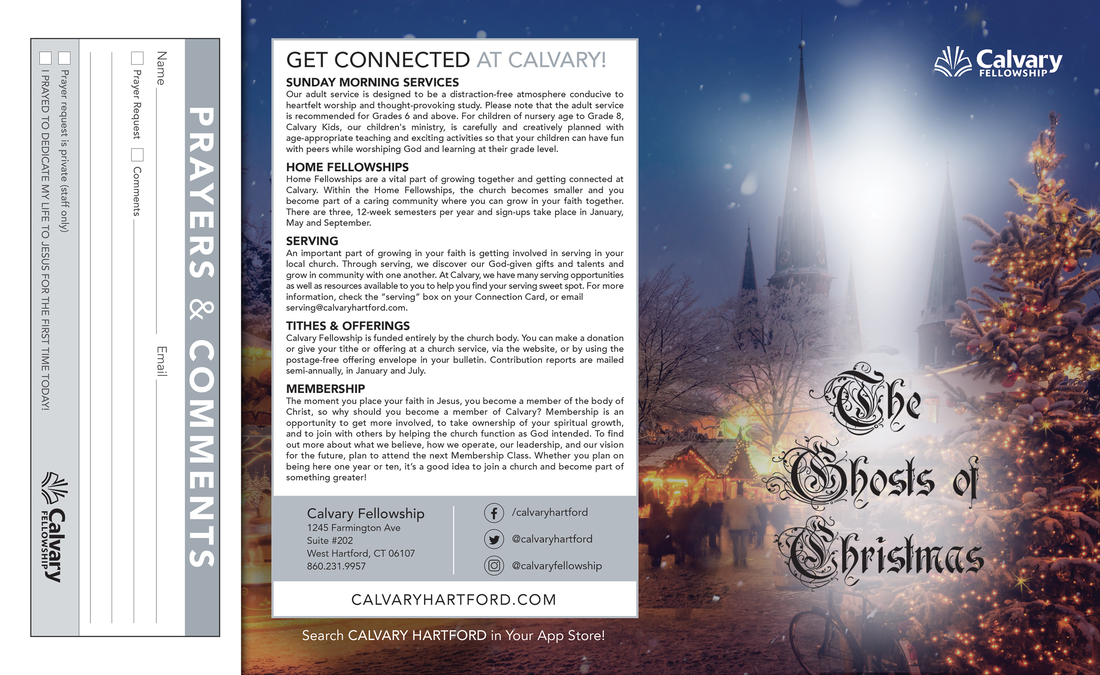 Calvary Fellowship Christmas Bulletin- Ghosts of Christmas